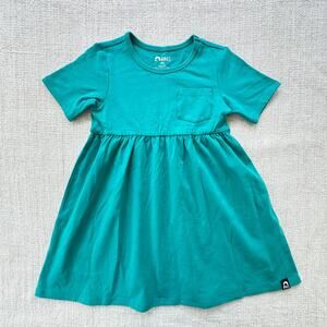 Rags Teal Short Sleeve Pocket Dress VGUC 3/4